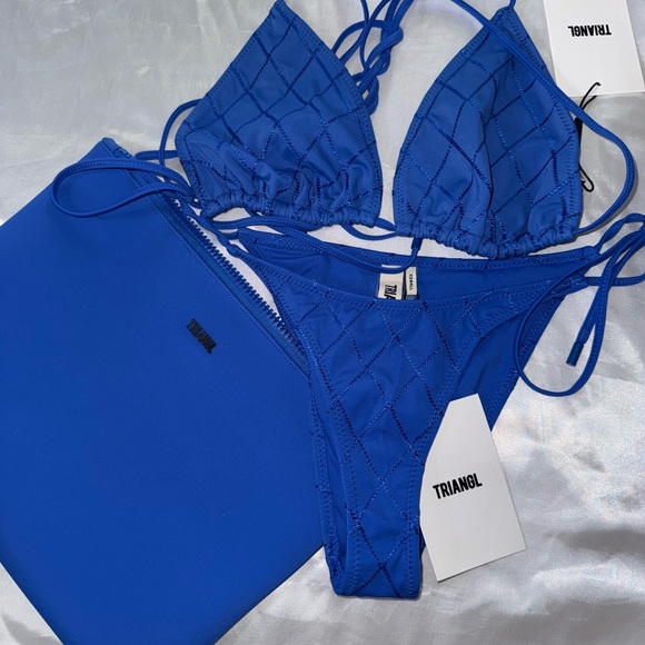 triangl swimwear | Swim | Triangl Swimwear Blue Triangle Bikini | Poshmark